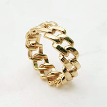 Load image into Gallery viewer, 14k 18k gold chain ring 3 M 8mm for men and women
