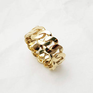 14k 18k gold chain ring 1 M 8mm for men and women
