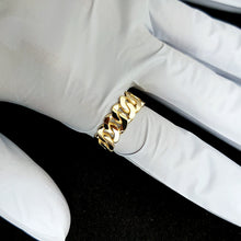 Load image into Gallery viewer, 14k 18k gold cuban chain ring 1 Medium 8mm
