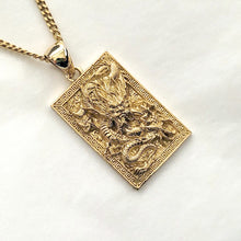 Load image into Gallery viewer, 18k 14k gold korean dragon necklace pendant 4 for men

