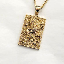 Load image into Gallery viewer, 18k 14k gold korean dragon necklace pendant 4 for men
