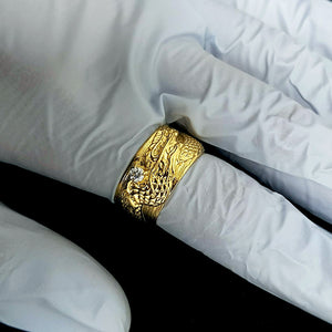 14k 18k gold Korean dragon ring 5