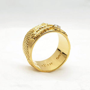 14k 18k gold Korean dragon ring 5 for men