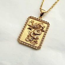 Load image into Gallery viewer, 14k 18k gold Korean dragon pendant necklace 2
