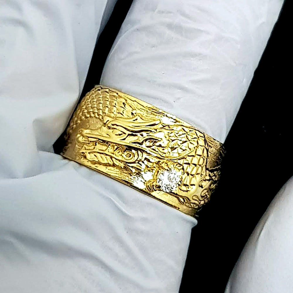 14k 18k gold Korean dragon ring 5 for men