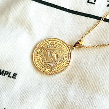 Load image into Gallery viewer, 14k 18k gold circle eye of providence pendant necklace 1 Medium
