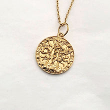 Load image into Gallery viewer, 18k 14k gold women&#39;s zodiac Gemini pendant necklace 1

