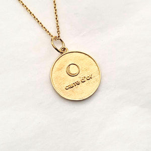 18k 14k gold women's zodiac Gemini pendant necklace 1