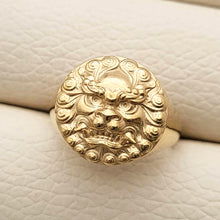 Load image into Gallery viewer, 18k 14k gold haetae korean lion ring 2 for men
