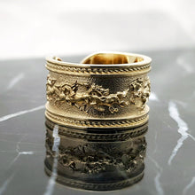 Load image into Gallery viewer, men&#39;s horse ring in 14k and 18k gold
