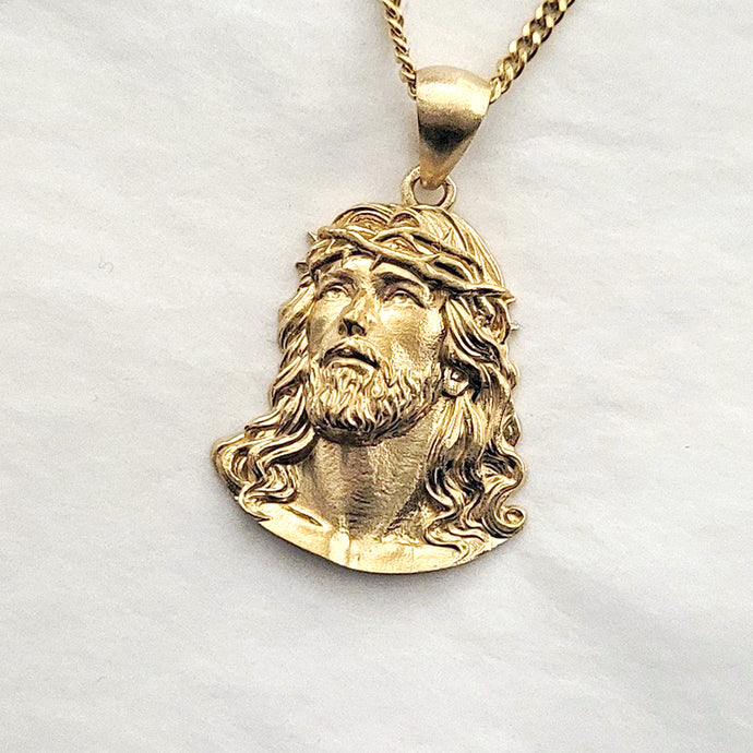 men's Jesus pendant necklace in 14k and 18k gold