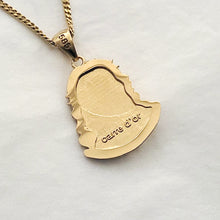 Load image into Gallery viewer, 14k 18k gold Jesus pendant necklace 2
