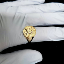 Load image into Gallery viewer, 14k 18k gold jesus ring 1 for men
