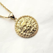 Load image into Gallery viewer, 14k 18k gold Haetae Korean lion necklace pendant 1 Medium for men
