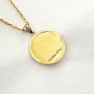 14k 18k gold Haetae Korean lion pendant necklace Medium
