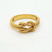 Load image into Gallery viewer, 14k 18k gold knot ring for men and women
