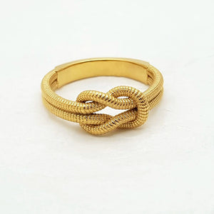 14k 18k gold knot ring for men and women