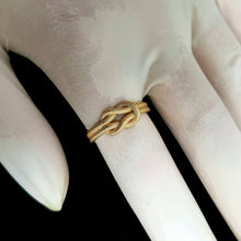 Load image into Gallery viewer, 14k 18k gold knot ring for men and women
