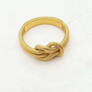 14k 18k gold knot ring for men and women