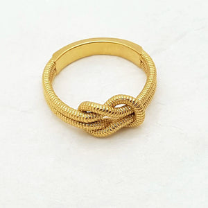 14k 18k gold knot ring for women and men