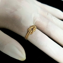 Load image into Gallery viewer, 14k 18k gold knot ring for men and women
