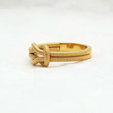 Load image into Gallery viewer, 14k 18k gold knot ring for men and women
