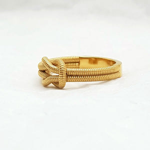14k 18k gold knot ring for men and women