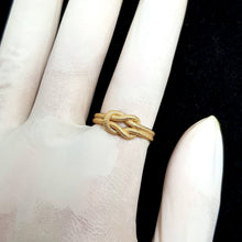 Load image into Gallery viewer, 14k 18k gold knot ring for women and men
