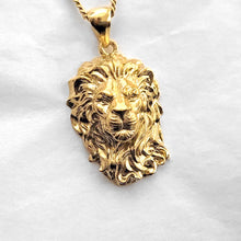 Load image into Gallery viewer, 14k 18k gold lion necklace pendant 1 for men
