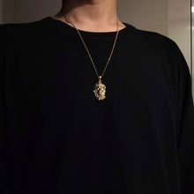 Load image into Gallery viewer, 14k 18k gold men&#39;s lion pendant necklace
