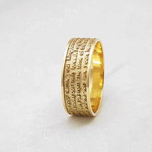 Load image into Gallery viewer, 14k 18k gold lord&#39;s prayer ring
