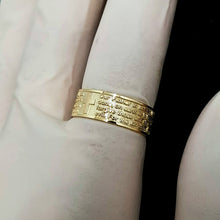 Load image into Gallery viewer, 14k 18k gold lord&#39;s prayer ring
