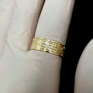 14k 18k gold lord's prayer ring