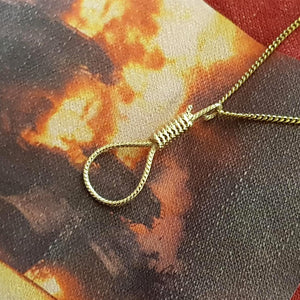 14k 18k gold noose pendant necklace