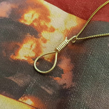 Load image into Gallery viewer, 14k 18k gold noose pendant necklace

