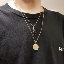 Load image into Gallery viewer, 14k 18k gold noose pendant necklace
