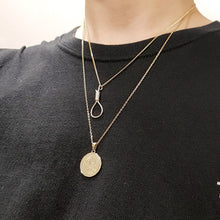 Load image into Gallery viewer, 14k 18k gold noose pendant necklace
