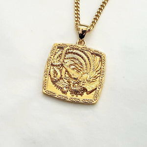 14k 18k gold Korean phoenix necklace pendant 1 for men and women