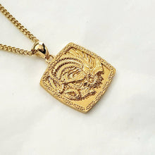 Load image into Gallery viewer, 14k 18k gold Korean phoenix necklace pendant 1 for men and women
