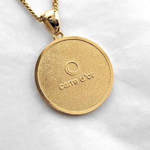 14k 18k gold circle Korean phoenix pendant necklace 2