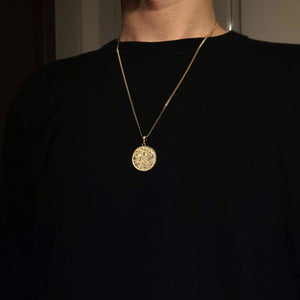14k 18k gold circle Korean phoenix pendant necklace 2