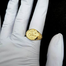 Load image into Gallery viewer, 14k 18k gold men&#39;s saint george ring 1
