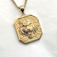 Load image into Gallery viewer, 14k 18k gold tiger necklace pendant 1 for men
