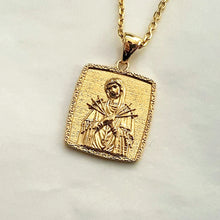 Load image into Gallery viewer, 14k 18k gold our lady of sorrows Virgin Mary necklace pendant 5
