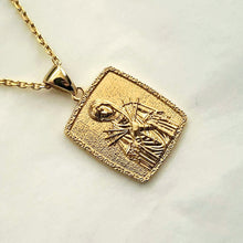 Load image into Gallery viewer, 14k 18k gold our lady of sorrows Virgin Mary necklace pendant 5
