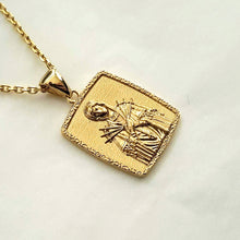 Load image into Gallery viewer, 14k 18k gold our lady of sorrows Virgin Mary necklace pendant 5

